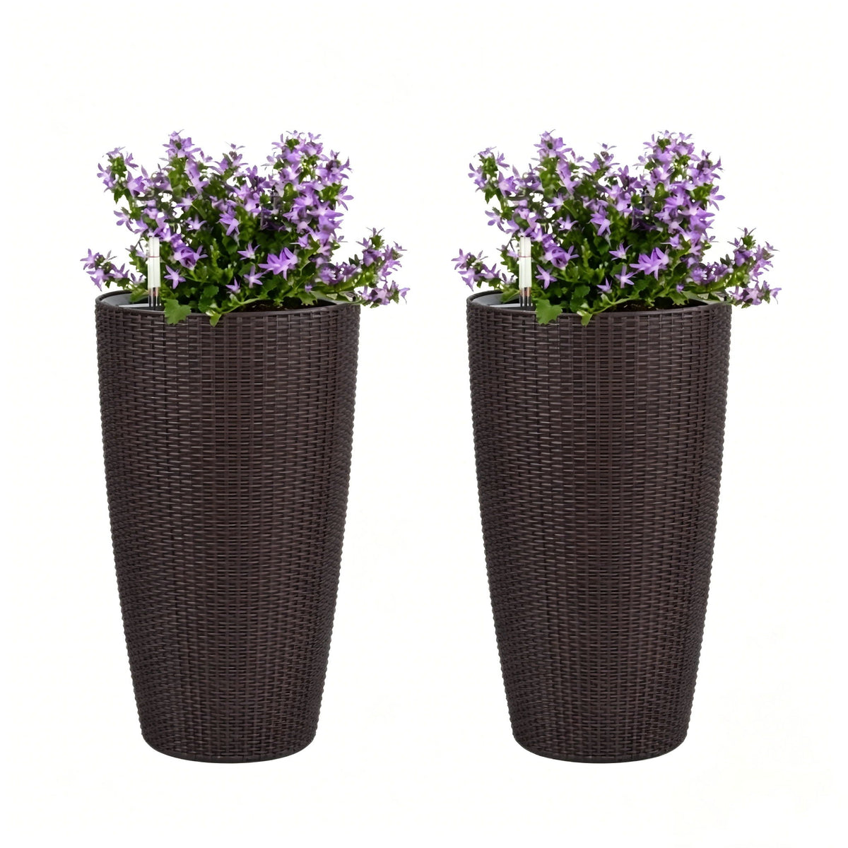 Tall Planters Set with Auto Watering and Water Level Monitor - Polypropylene