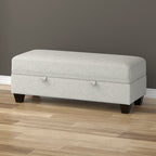 Drason Storage Ottoman with Concealed Storage - Gray or Light Brown