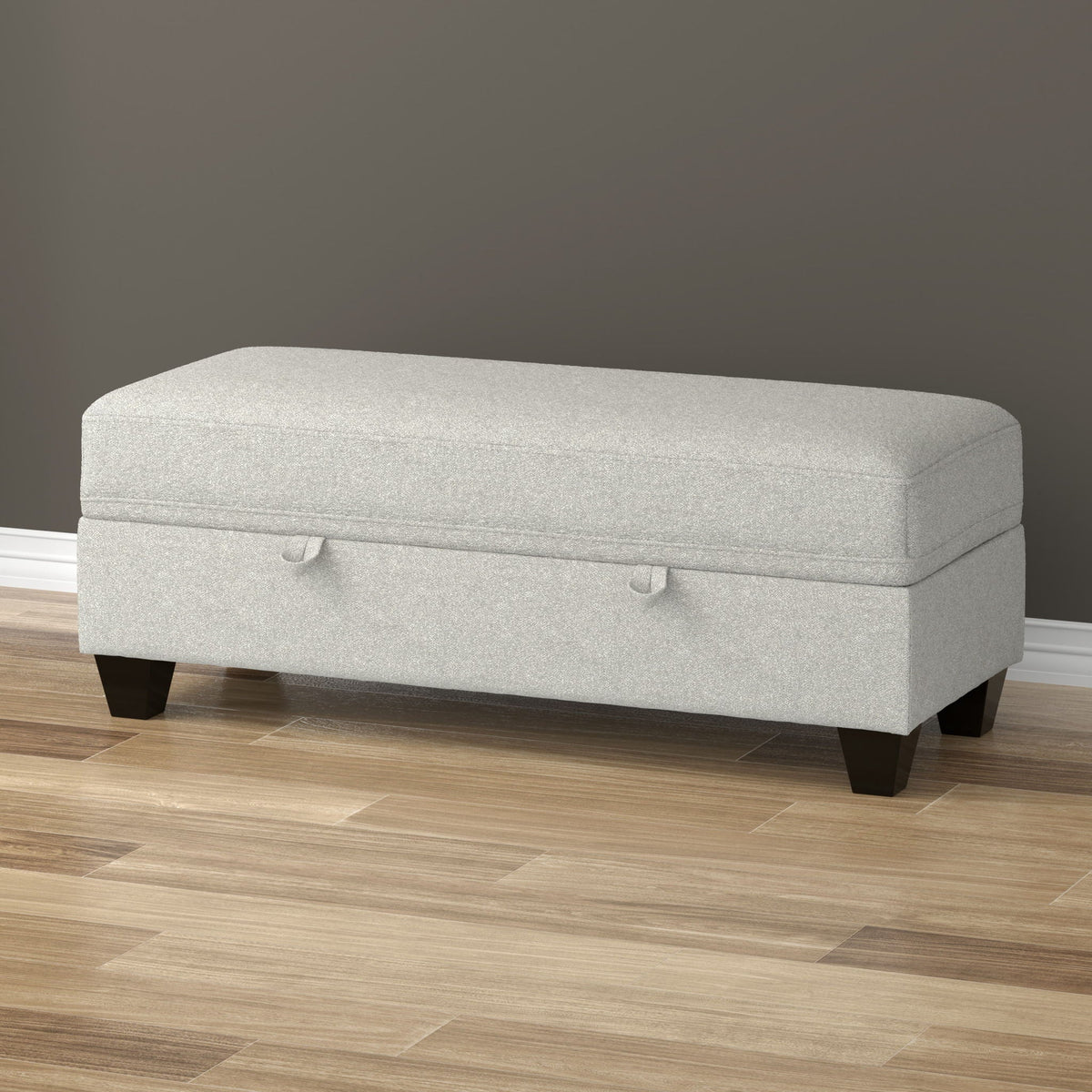 Drason Storage Ottoman with Concealed Storage - Gray or Light Brown