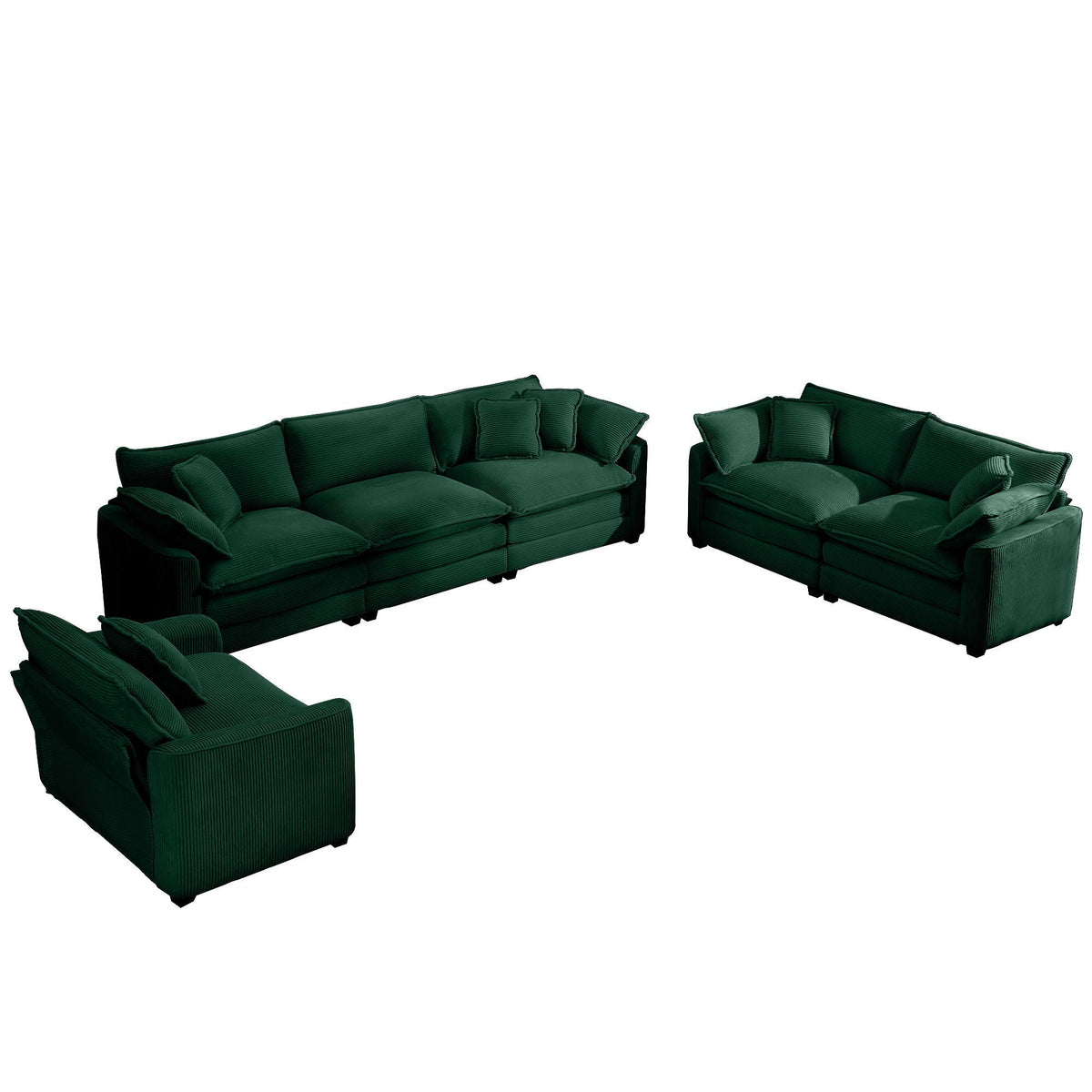 Oversized Deep-Seat Fabric Sofa & Chair Sets