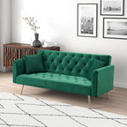Convertible Fabric Futon Sofa Bed with Adjustable Positions - Multiple Colors