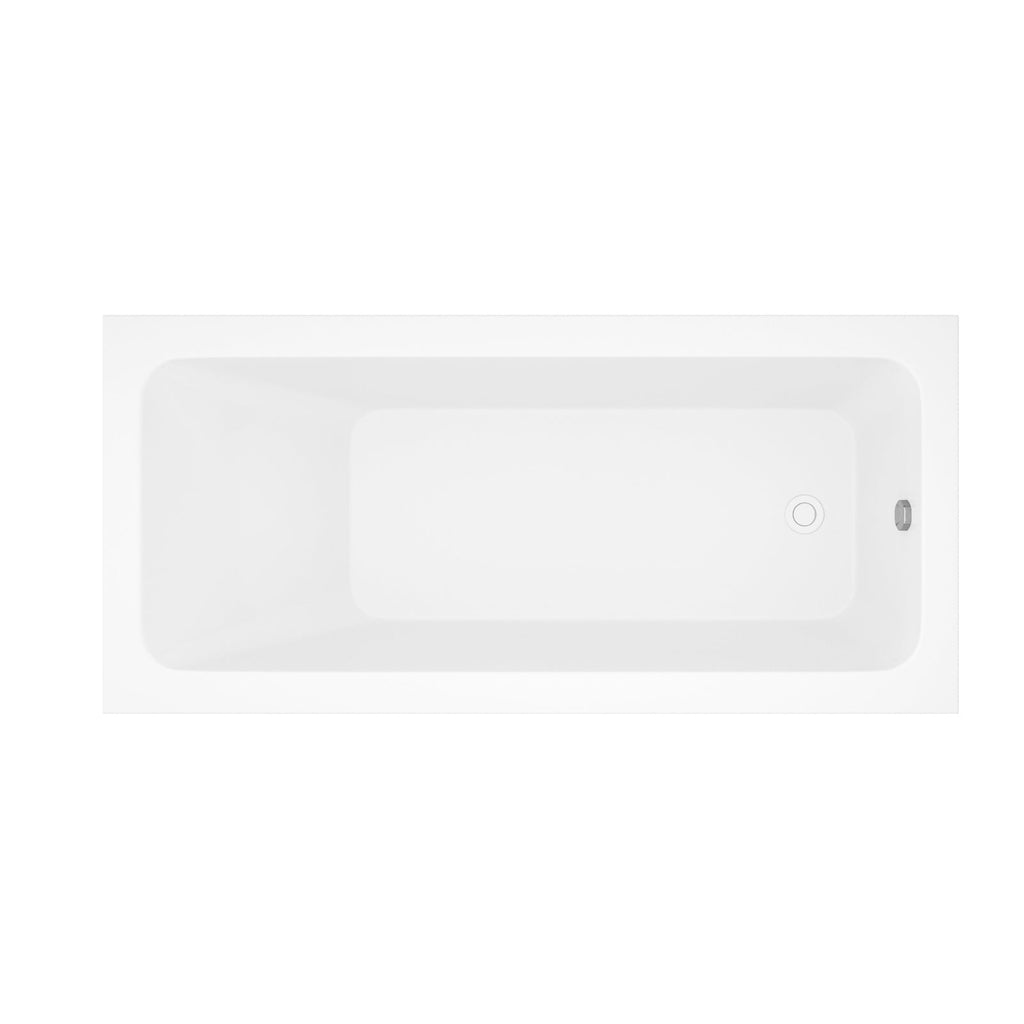 66-Inch Acrylic Built-In Soaking Tub with Glossy Finish