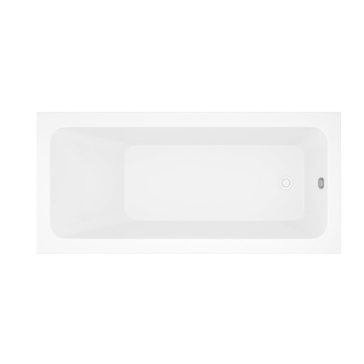 66-Inch Acrylic Built-In Soaking Tub with Glossy Finish