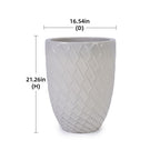 Ceramic Planter with Drainage Hole - White or Light Blue