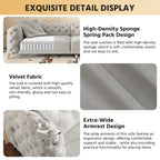 3-In-1 Convertible Sleeper Sofa Set with Deep Seat & Movable Ottoman - White, Beige, Gray