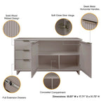 Granville Sideboard with Full Extension Drawers - Multiple Colors