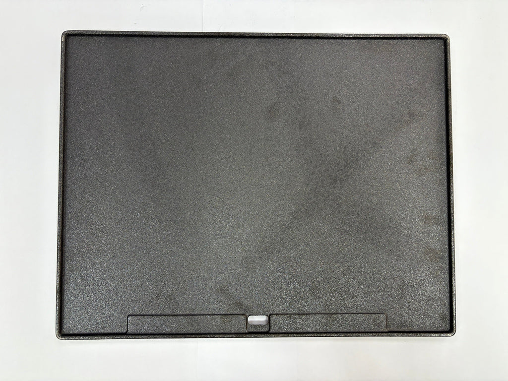 Square Cast Iron Griddle Pan with Reversible Grill - Black