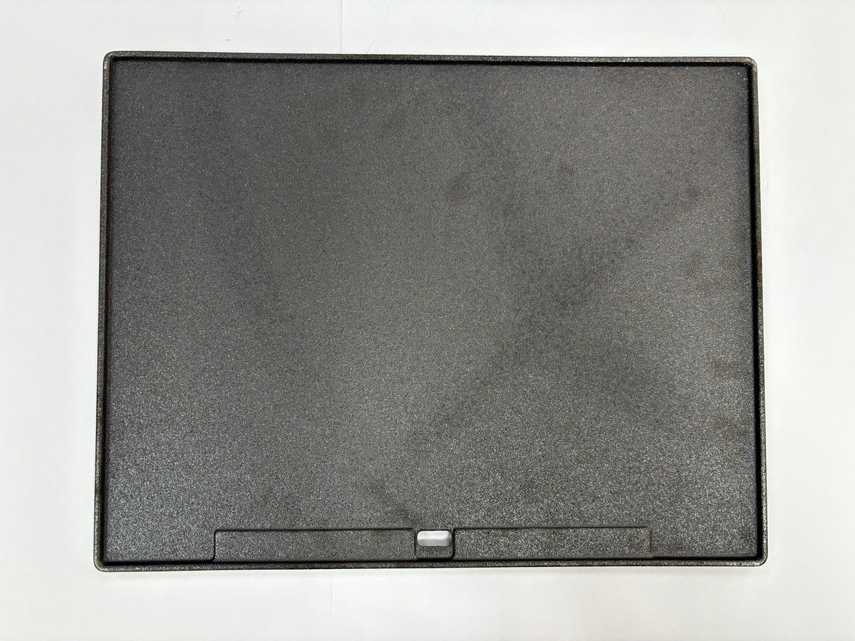 Square Cast Iron Griddle Pan with Reversible Grill - Black