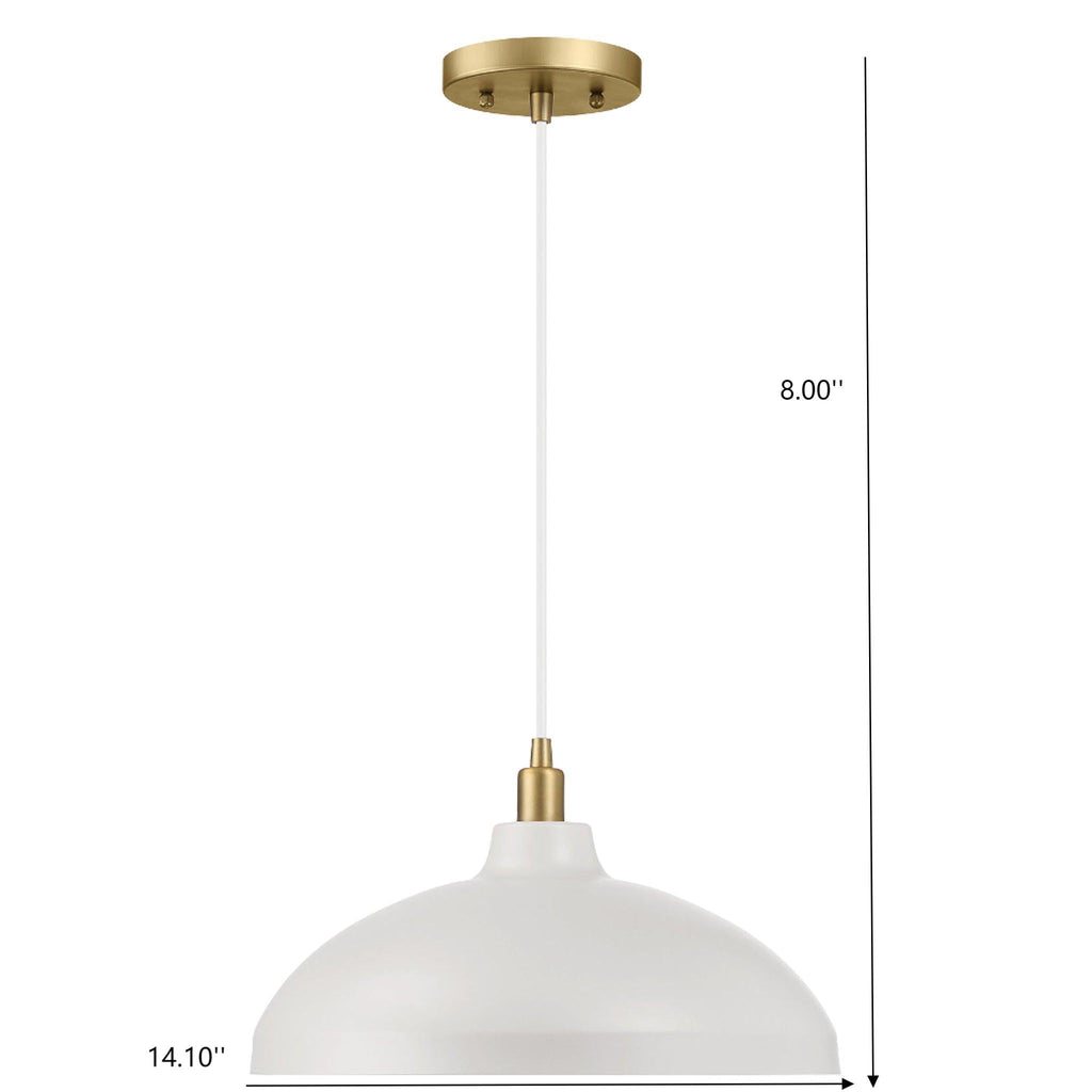 Astral Single Light Pendant Lamp For Entrance Kitchen Island - Gold / White