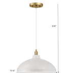 Astral Single Light Pendant Lamp For Entrance Kitchen Island - Gold / White