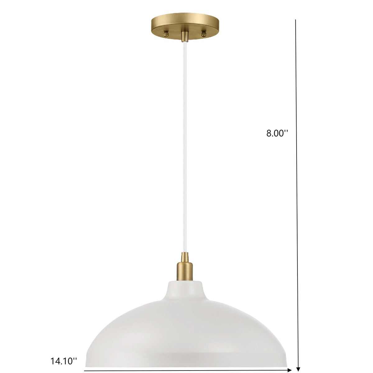 Astral Single Light Pendant Lamp For Entrance Kitchen Island - Gold / White