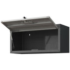 Heavy Duty Metal Wall Mounted Tool Storage Cabinet with Secure Locking - Black