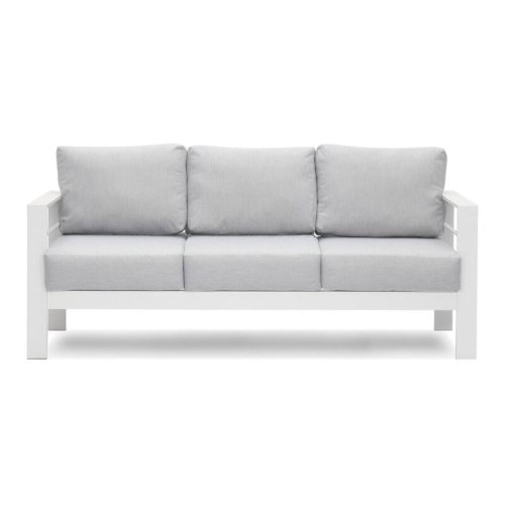 All-Weather Patio Sofa with Plush Cushions - Black or White