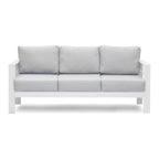 All-Weather Patio Sofa with Plush Cushions - Black or White