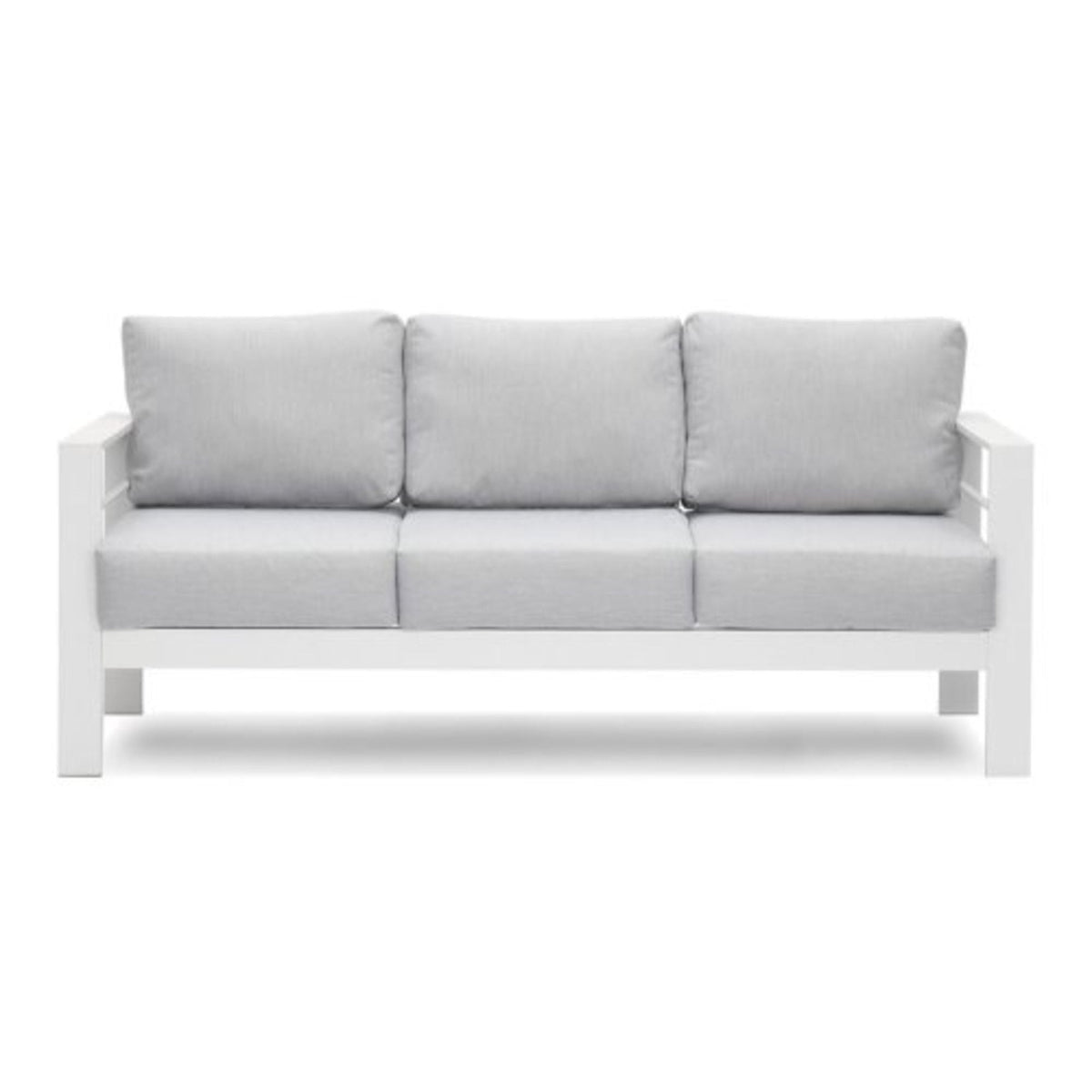 All-Weather Patio Sofa with Plush Cushions - Black or White