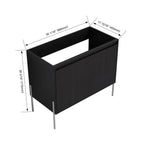Freestanding Bathroom Vanity with Soft Close Cabinet Doors - Light or Dark Brown