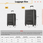 Expandable 2 Piece Luggage Set with TSA Lock and Spinner Wheels - Multiple Colors