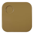 Yellow Brown Coffee Table with High Gloss Finish - 35" Square