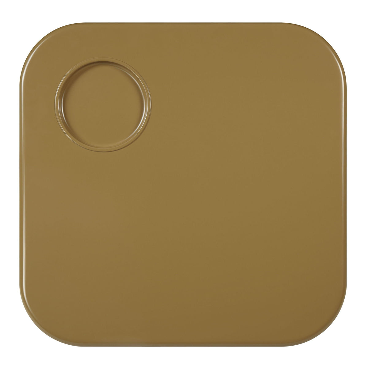 Yellow Brown Coffee Table with High Gloss Finish - 35" Square