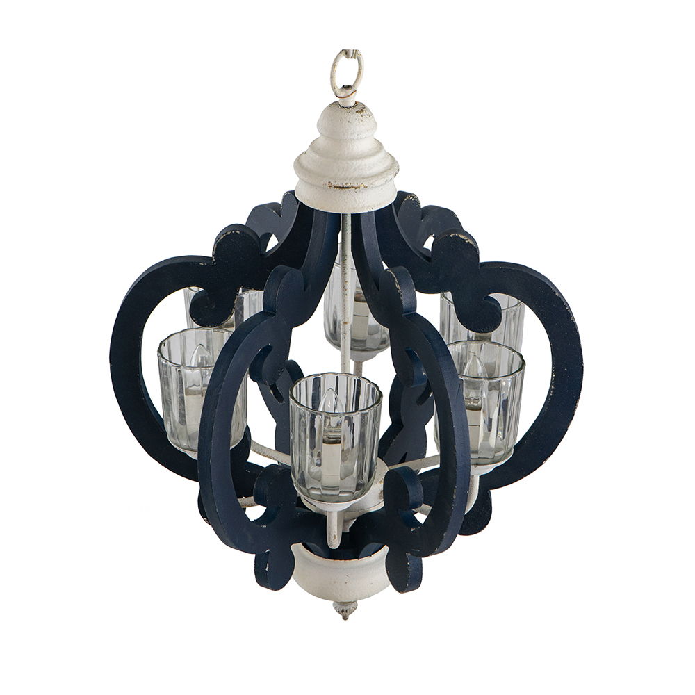 Wood Chandelier 6 Light Farmhouse Pendant Lighting