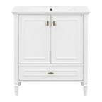 Freestanding Vanity with Drawer & Soft Close Doors - Green or White