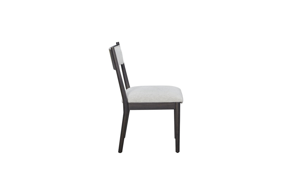 Upholstered Crescent Dining Chairs with Comfortable Upholstery - Peppercorn