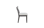 Upholstered Crescent Dining Chairs with Comfortable Upholstery - Peppercorn