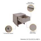 Granville Nightstand with 1 Drawer - Solid Wood Modern Accent Nightstand - Multiple Colors
