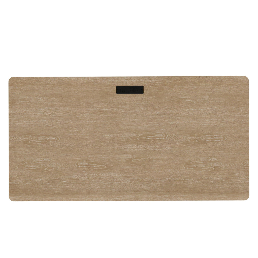 Tan Wood Writing Desk with Spacious Surface - 58 Inch