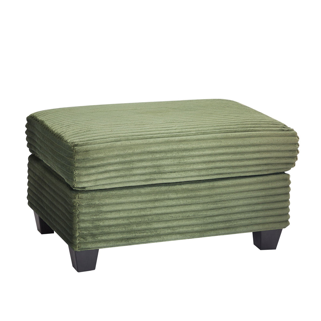 U-Shaped Upholstered Sectional Sofa with Movable Ottoman