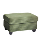 U-Shaped Upholstered Sectional Sofa with Movable Ottoman