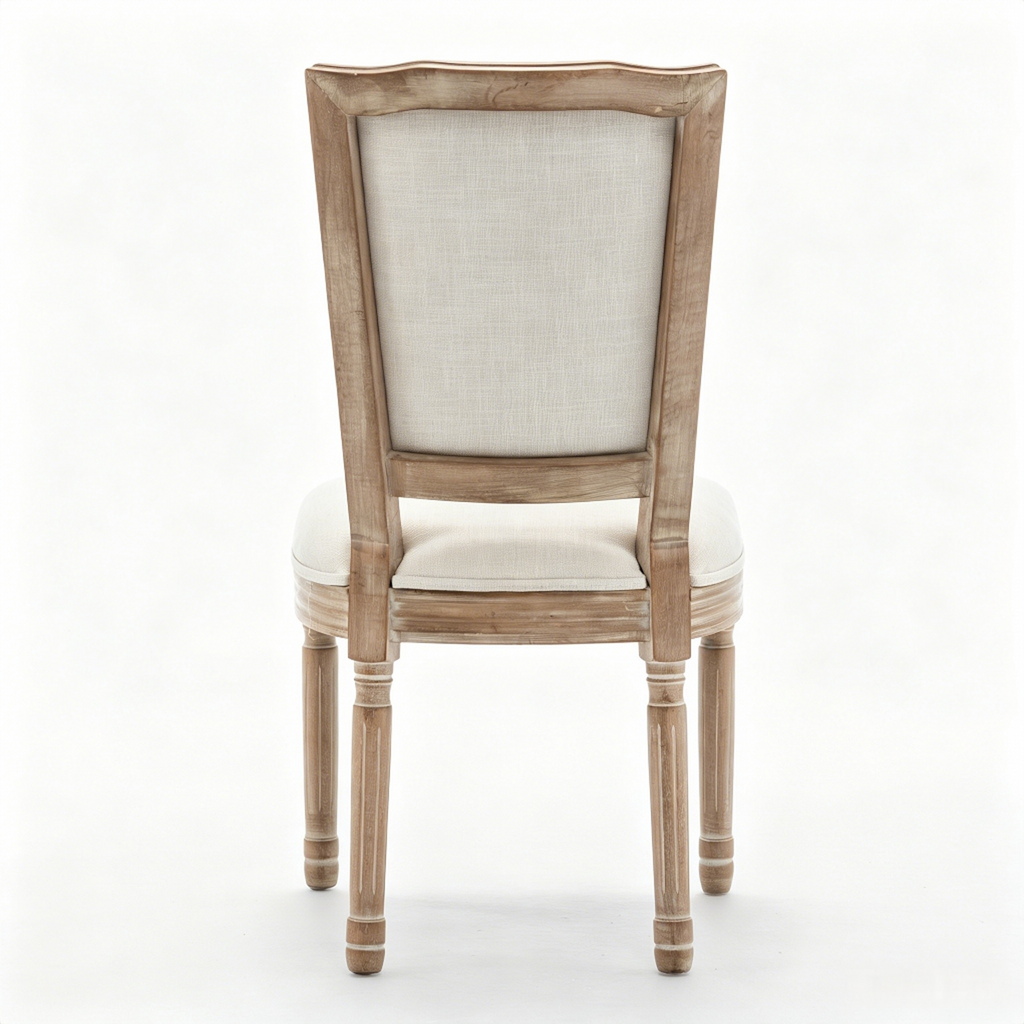 Farmhouse Solid Wood Frame Dining Chairs with Cushioned Seat
