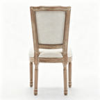 Farmhouse Solid Wood Frame Dining Chairs with Cushioned Seat