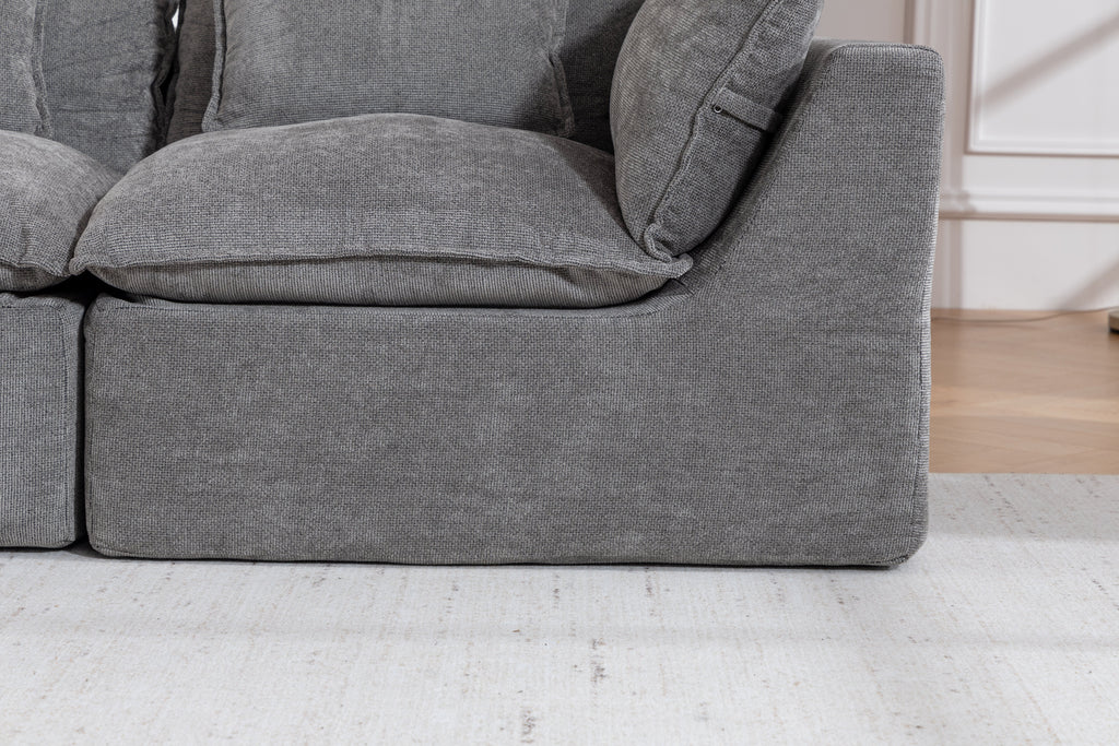Cloud Couch Oversized Modular Sectional Sofa with Modular Design - Antique Grey