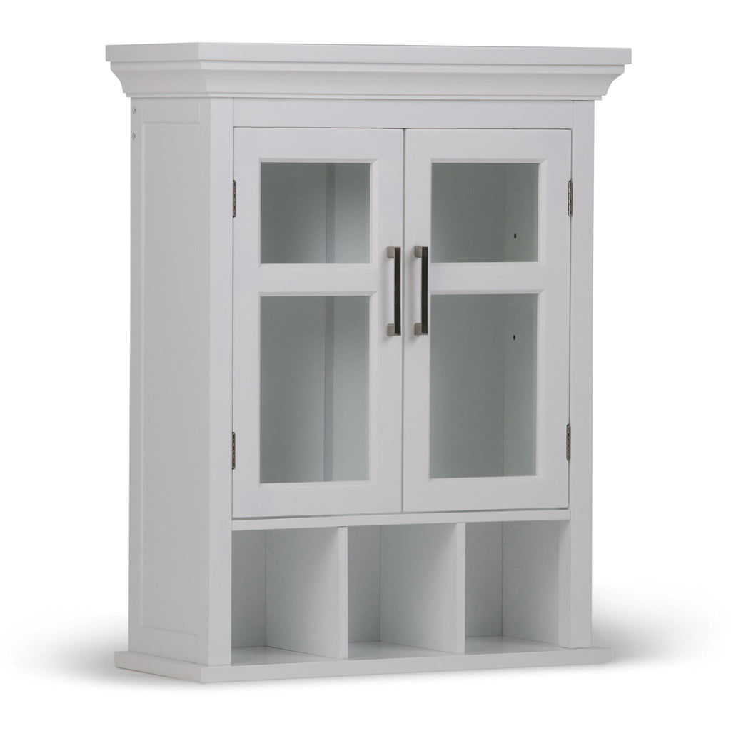 Avington 2 Door Wall Cabinet with Cubbies - Pure White