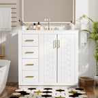 Bathroom Vanity With Sink Combo, Storage Cabinet, Freestanding Set