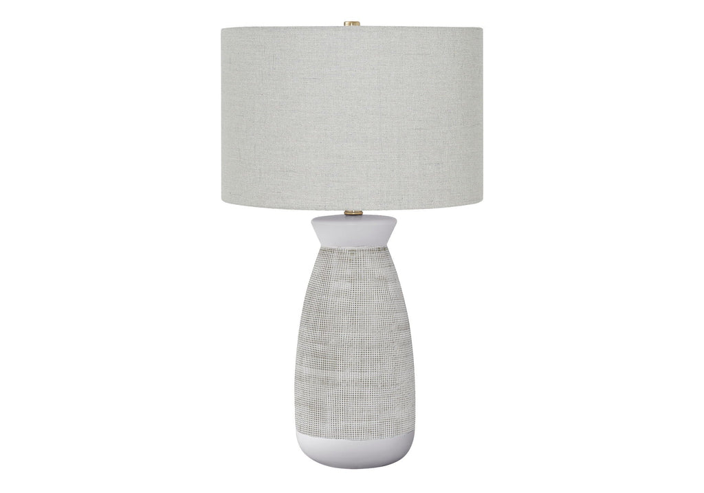 Contemporary Ceramic Table Lamp with Adjustable Lighting - Gray