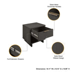 Granville Nightstand with 1 Drawer - Solid Wood Modern Accent Nightstand - Multiple Colors