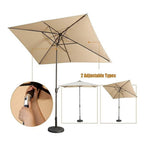 Rectangular Patio Umbrella with Crank Tilt - UV-Resistant Canopy