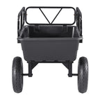 500 lbs Capacity Dump Trailer with Plastic Hopper - Black