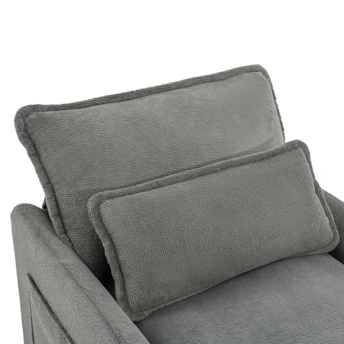 Modern Loveseat Sofa with Side Storage Pockets - Green, Beige, or Dark Gray