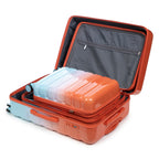 3-Piece Spinner Wheel Luggage Set with Silent Wheels - Blue Red