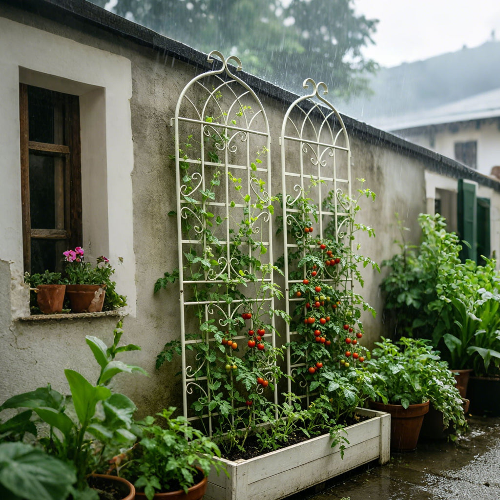 Metal Garden Rustproof Trellis for Climbing Plants – Outdoor Flower Support