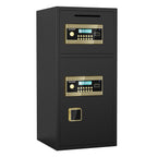 Large Double Door Digital Security Safe with Fireproof and Waterproof Bag - Black