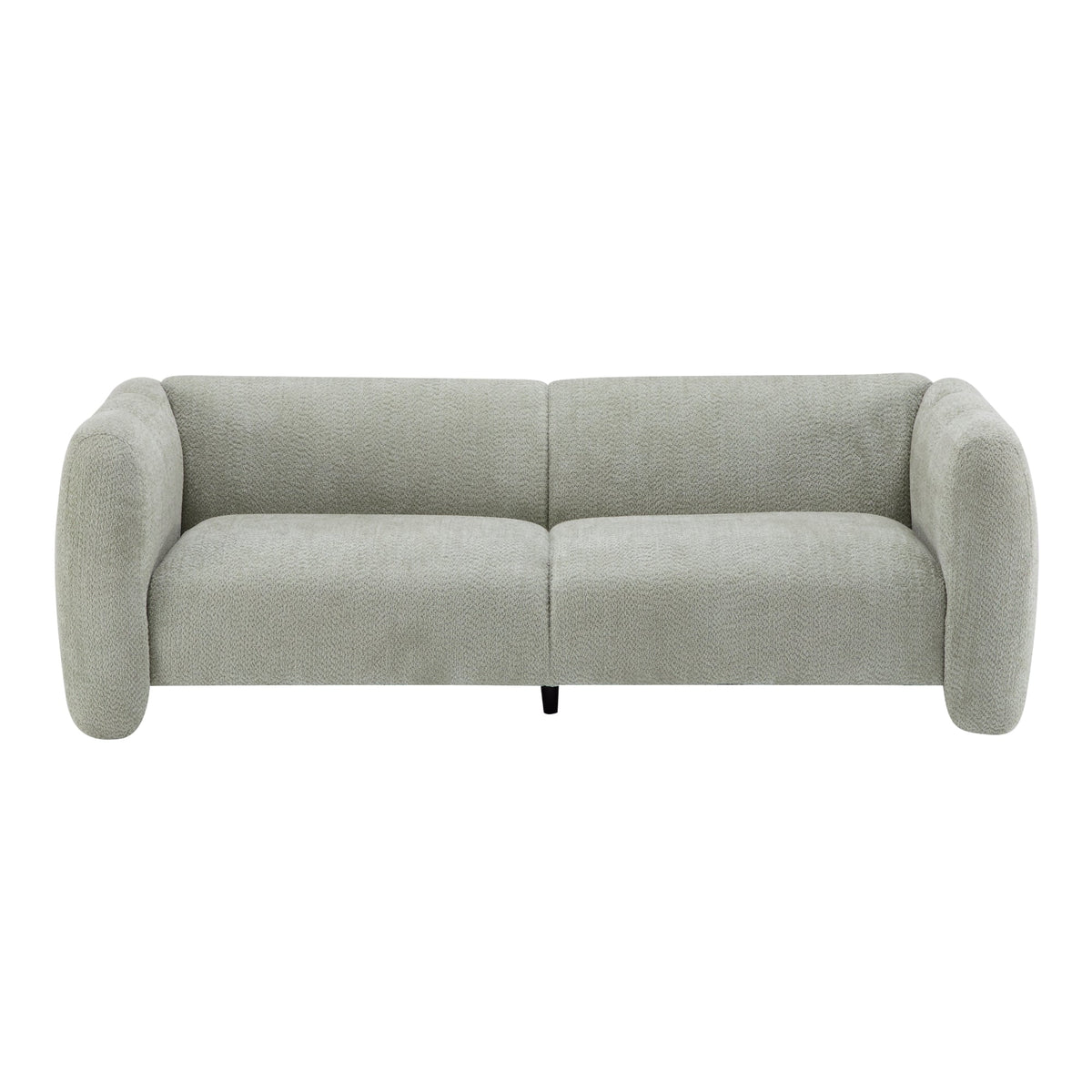 Boucle 3-Seater Sofa with Wave Design - 83"