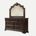 Mahogany 7 Drawer Dresser with Spacious Storage - Mahogany