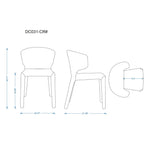 Conrad Dining Chair Set of 2 with Metal Frame - Multiple Colors