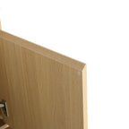 Modern Bathroom Vanity Combo with Single Resin Sink and Storage Cabinet - Light Brown