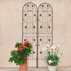 Metal Garden Trellis 2 Pack with Rustproof Finish – Black or Brown
