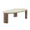 Dayana Coffee Table with Fiber Concrete Construction - Oak / Off White